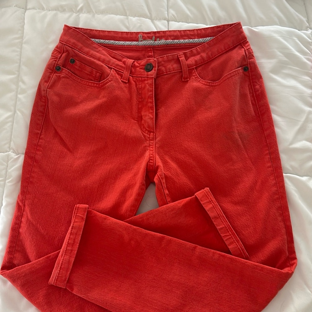 Boden tangerine/ coral mid-rise skinny ankle jeans sz.8 (L)